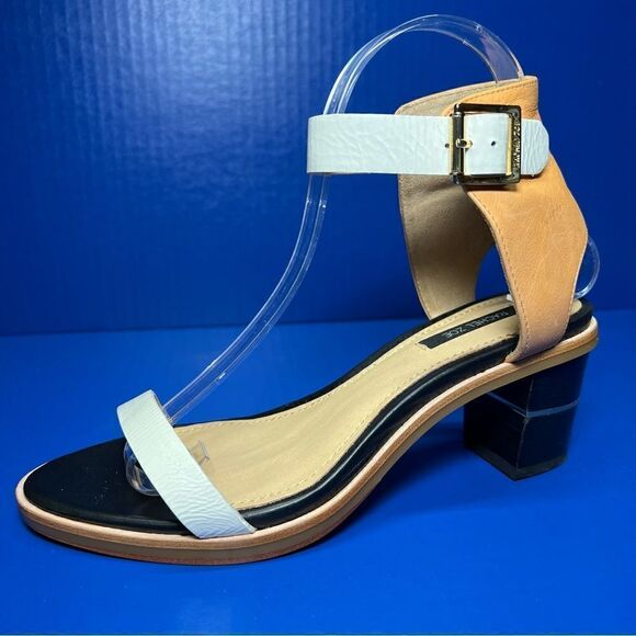 Rachel Zoe Womens Colbie Block Heel Sandals in Persimmon 7M - Picture 1 of 12